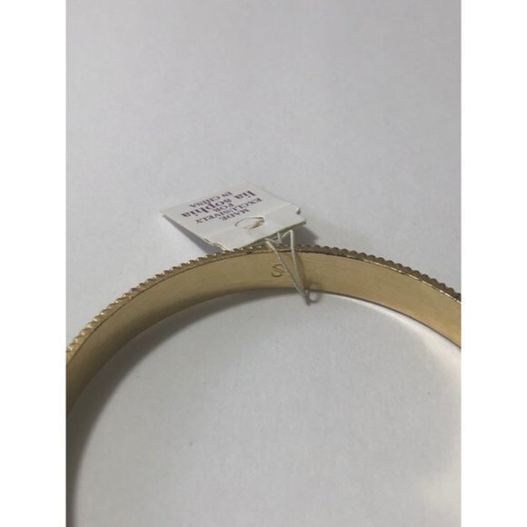 Lia Sophia Palisades Ice Capades Light Green Bangle Small Satin Matte Gold Tone - Picture 5 of 7